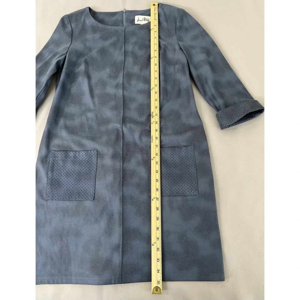 Joseph Ribkoff‎ Joseph Ribkoff Textured Bodycon Sheath Blue 3/4 Sleeves Sz 12